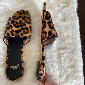 J. Crew Leopard Sandals, Brand New